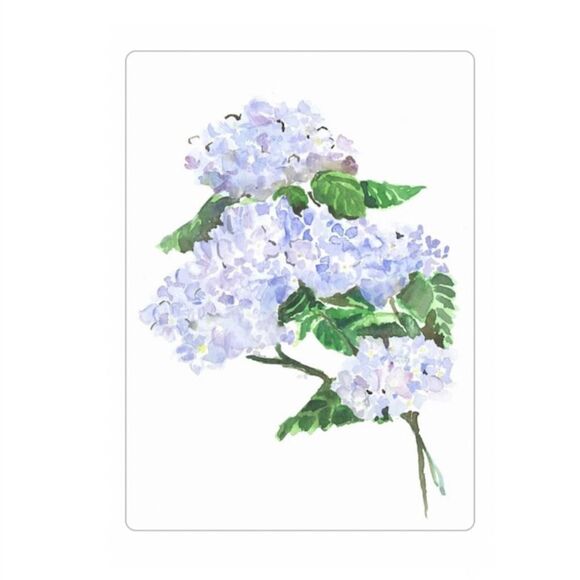 Watercolor Hydrangeas Magnet - Picture 1 of 3